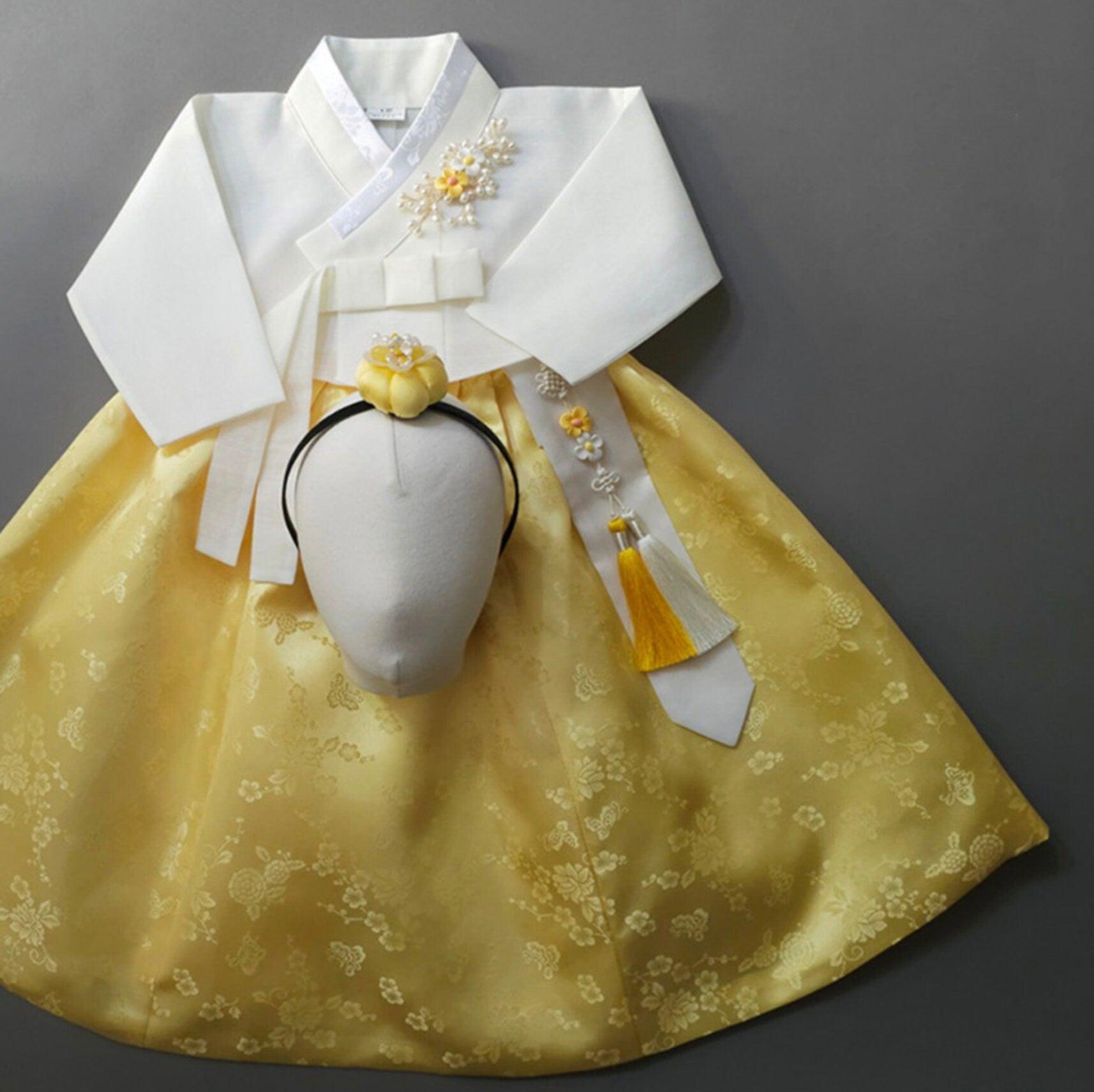 Heejin Ivory Jeogori-7 Colors Skirt Girl Hanbok (100D-15YR) - Native Korean