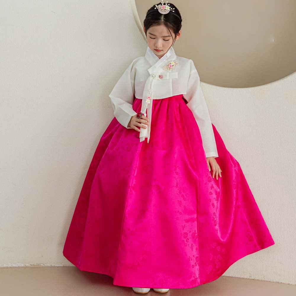 Heejin Magenta Skirt Girl Hanbok (100D-15YR) - Native Korean