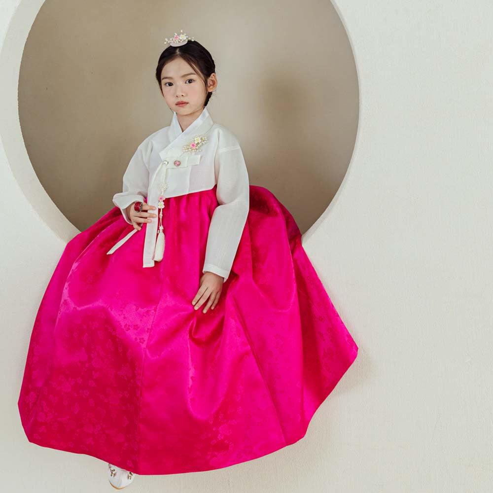 Heejin Magenta Skirt Girl Hanbok (100D-15YR) - Native Korean