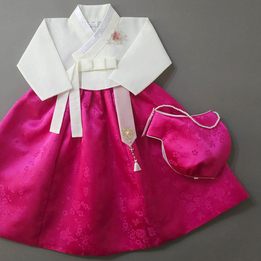 Heejin Magenta Skirt Girl Hanbok (100D-15YR) - Native Korean