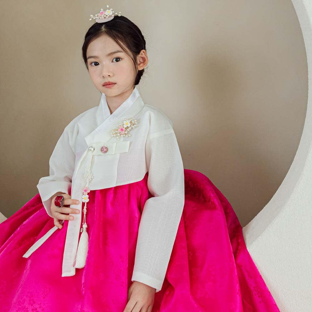 Heejin Magenta Skirt Girl Hanbok (100D-15YR) - Native Korean