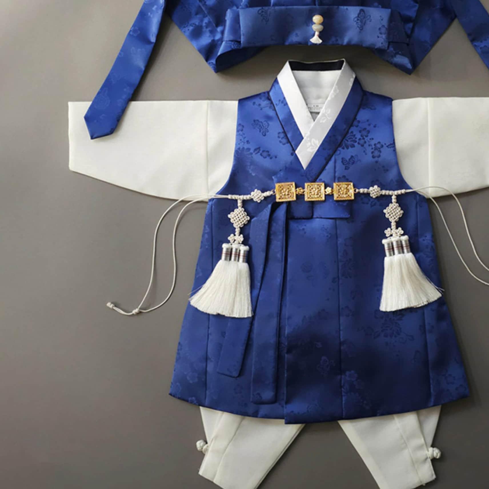 Hemin Blue Boy Hanbok (100D-10YR) - Native Korean