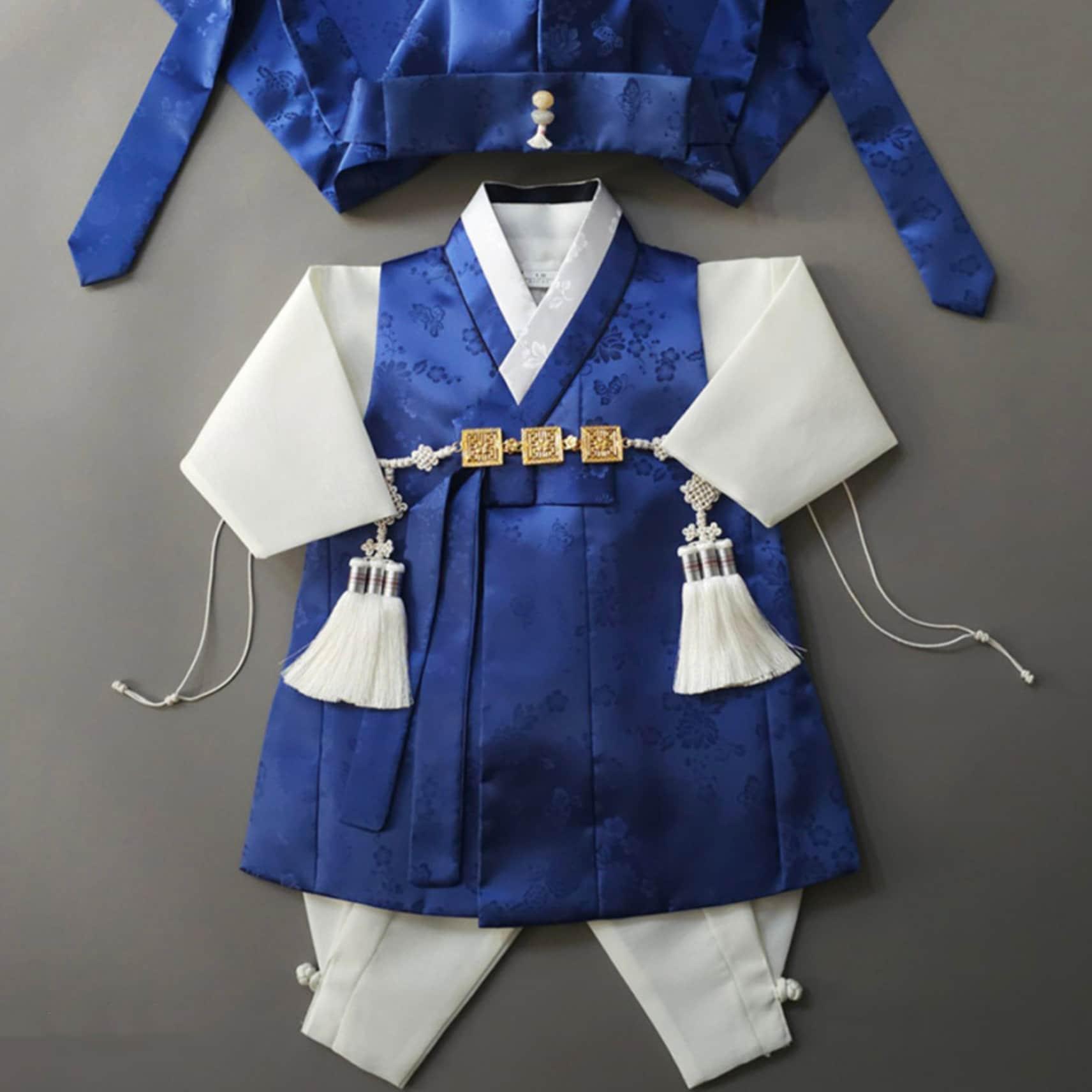 Hemin Blue Boy Hanbok (100D-10YR) - Native Korean