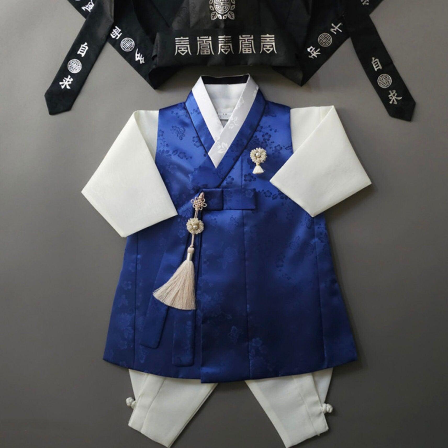 Hemin Blue Boy Hanbok (100D-10YR) - Native Korean
