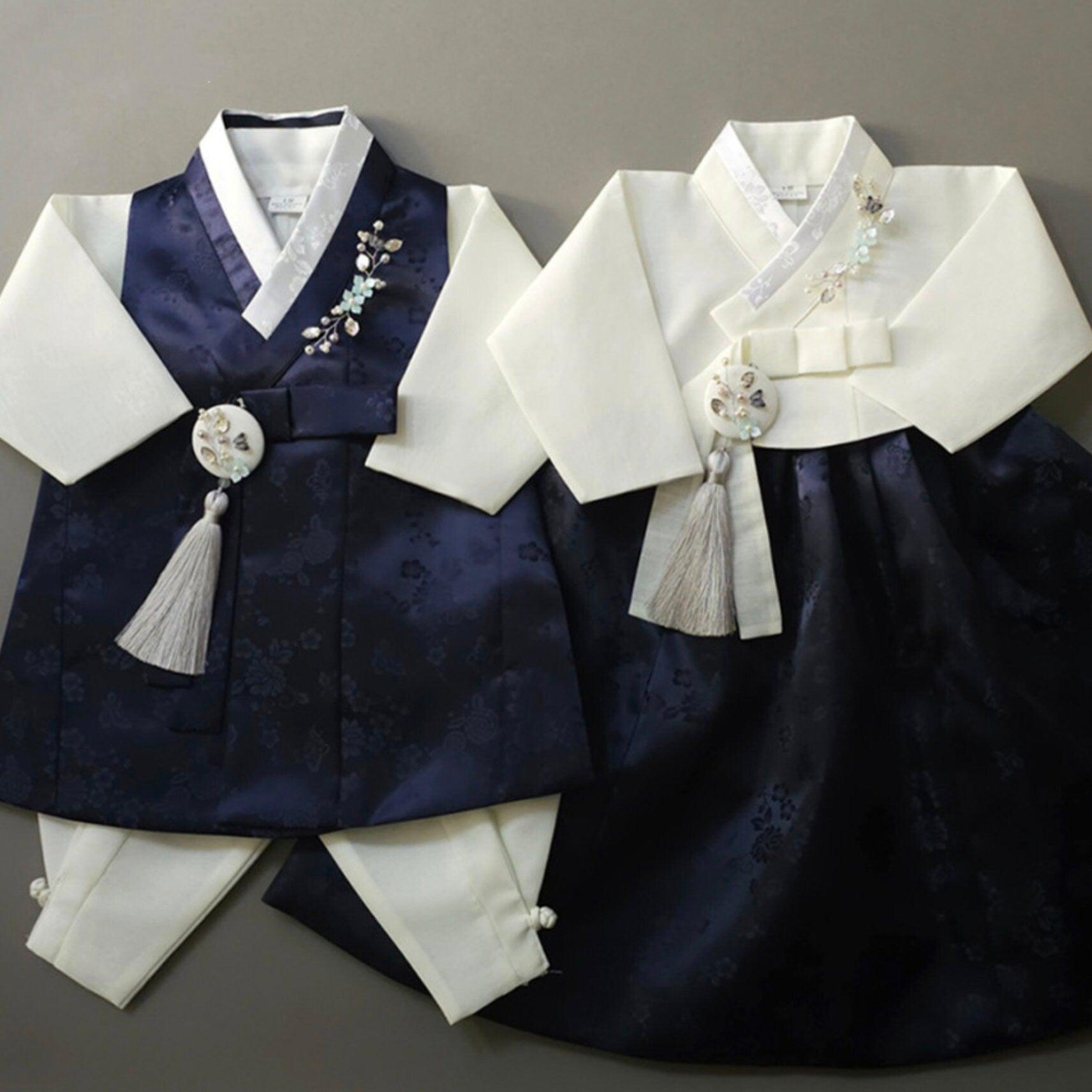 Hemin Navy Boy Hanbok (100D-10YR) - Native Korean