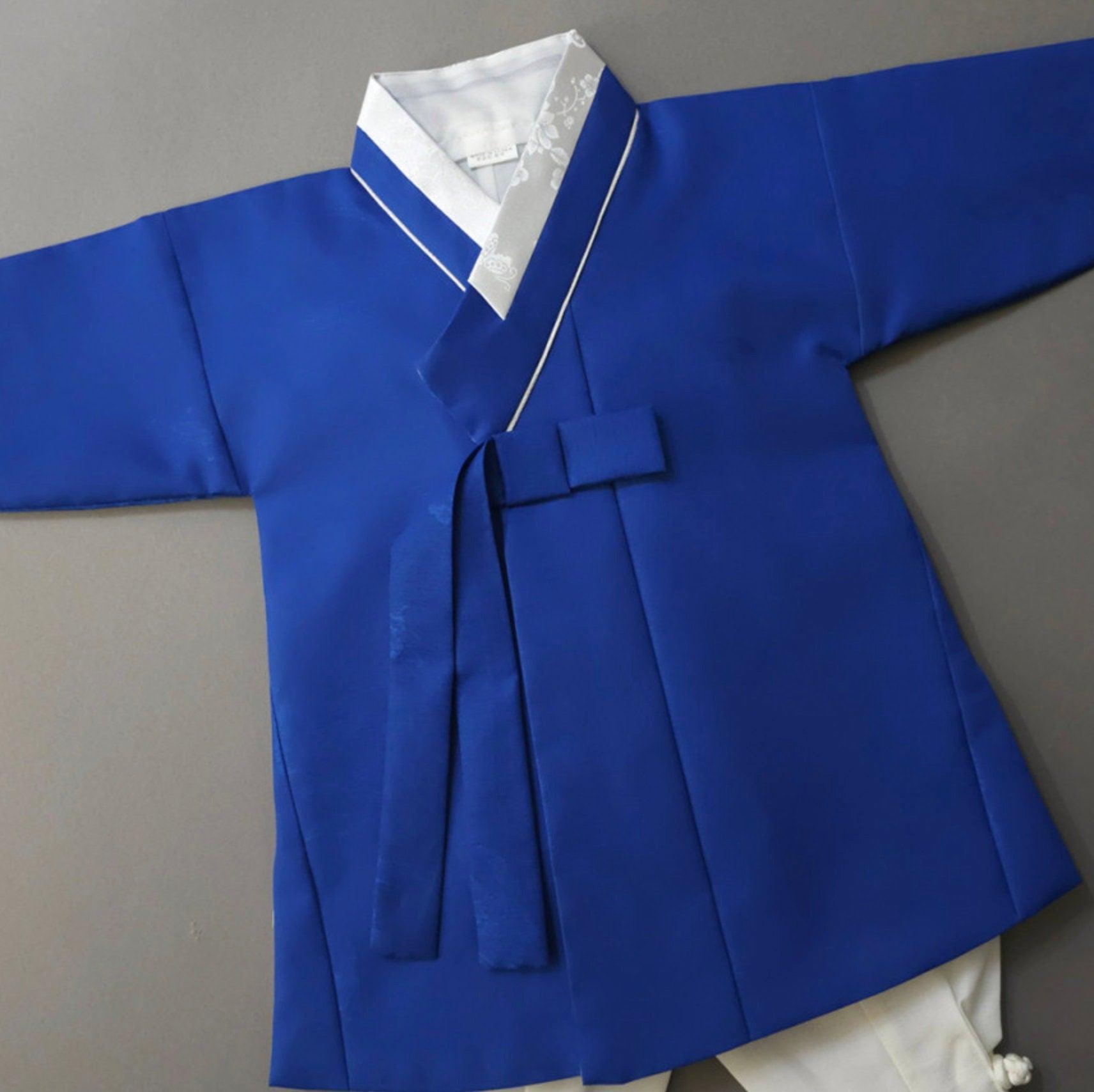 Hyomin Blue Boy Hanbok (100D-10YR) - Native Korean