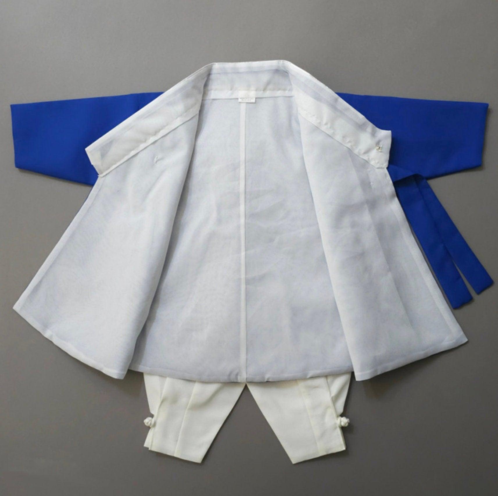 Hyomin Blue Boy Hanbok (100D-10YR) - Native Korean