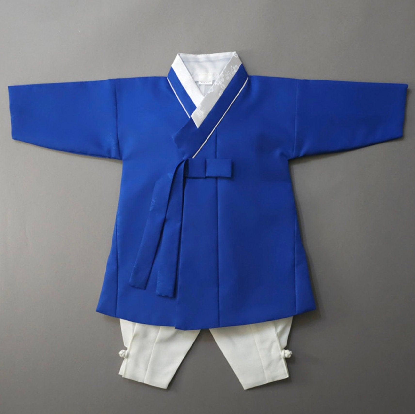 Hyomin Blue Boy Hanbok (100D-10YR) - Native Korean