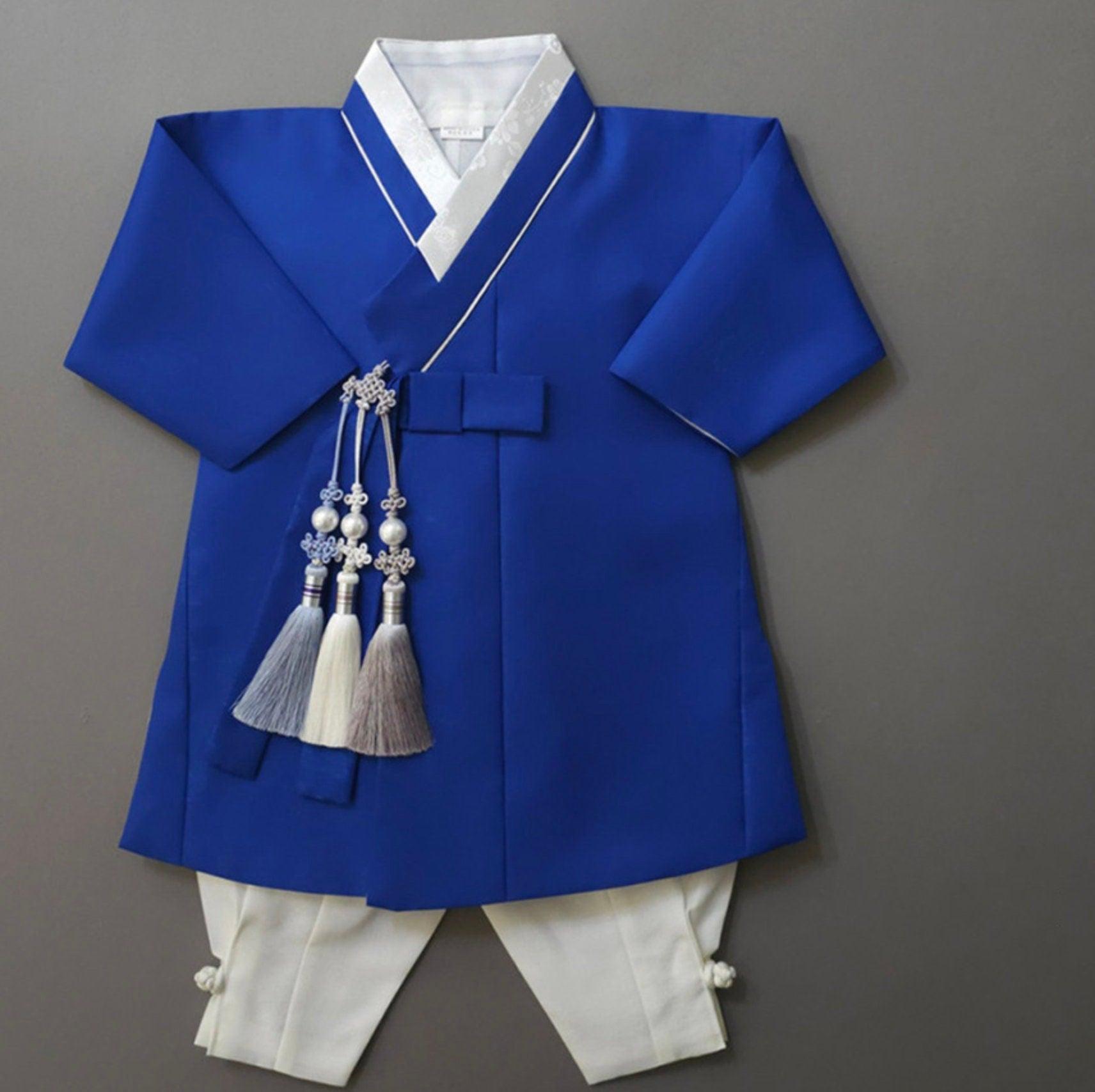 Hyomin Blue Boy Hanbok (100D-10YR) - Native Korean