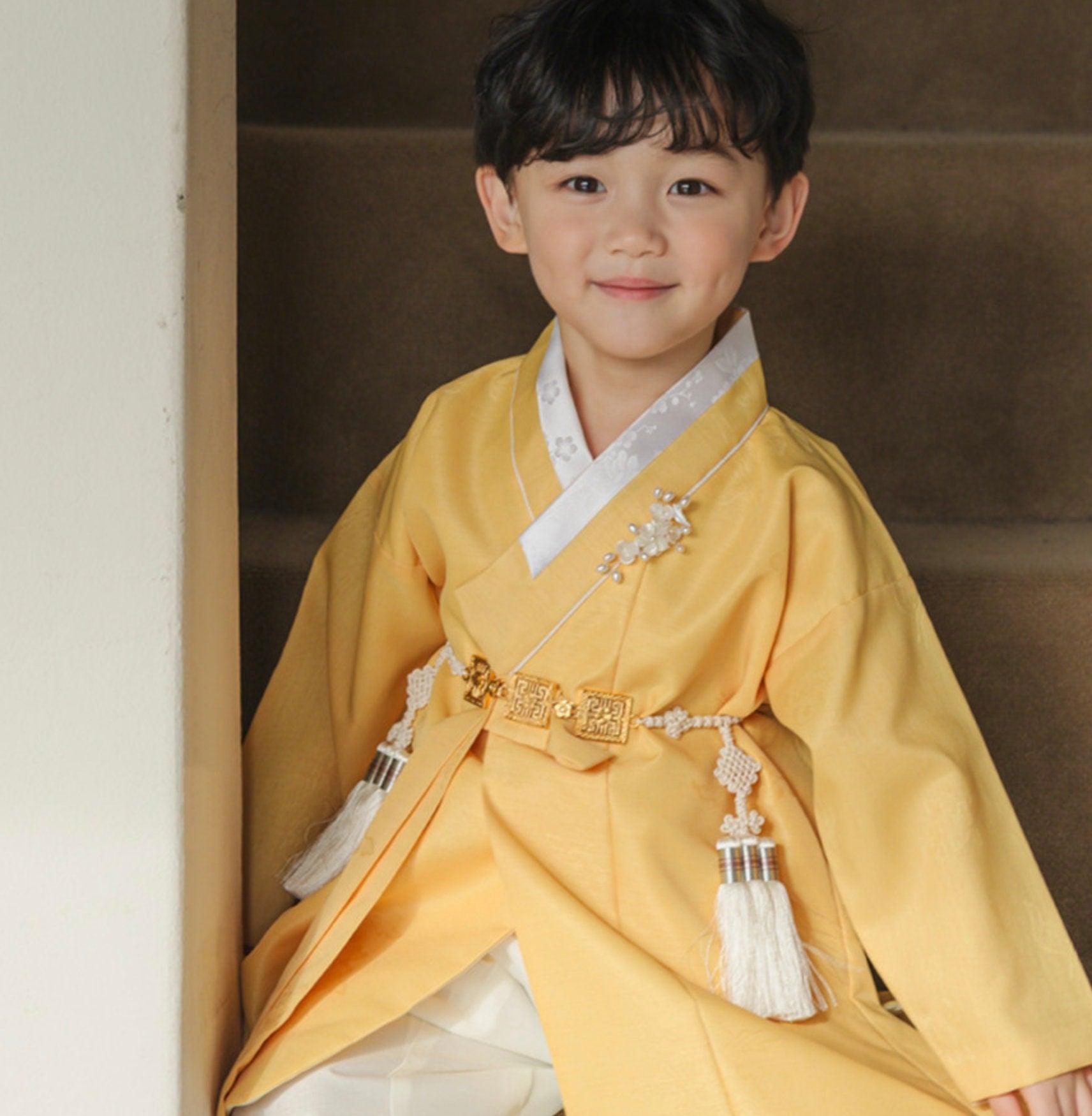 Hyomin Yellow Boy Hanbok (100D-10YR) - Native Korean