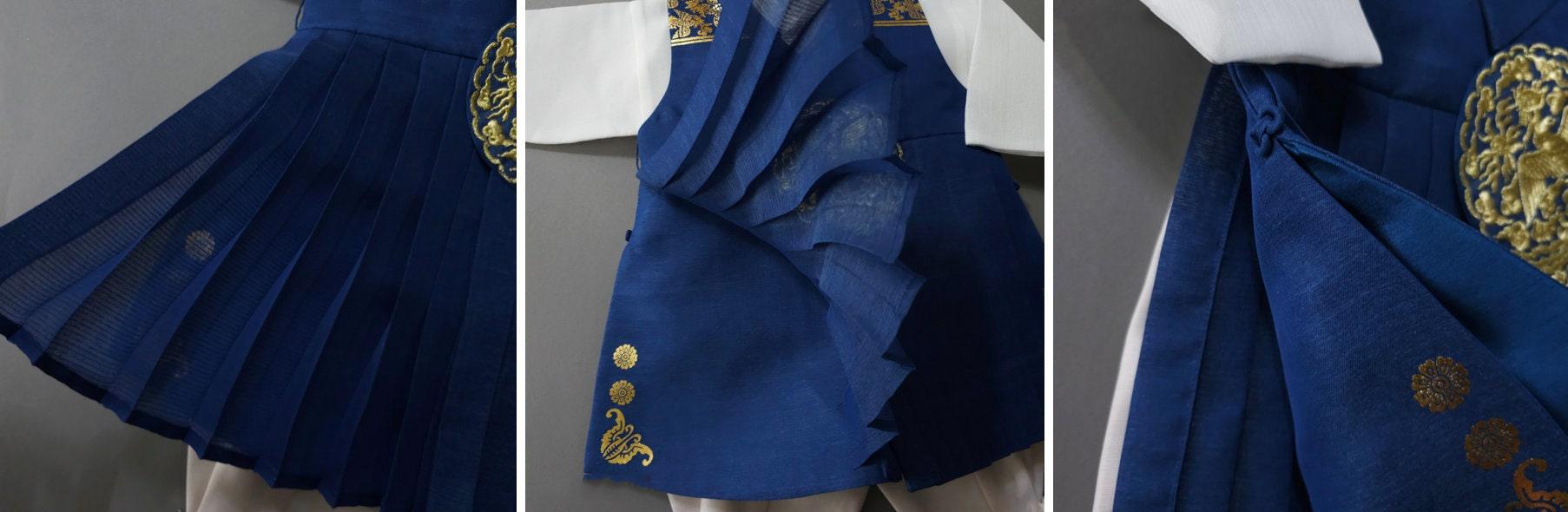 Hyungoon Vest Blue Boy Hanbok (1-9YR) - Native Korean