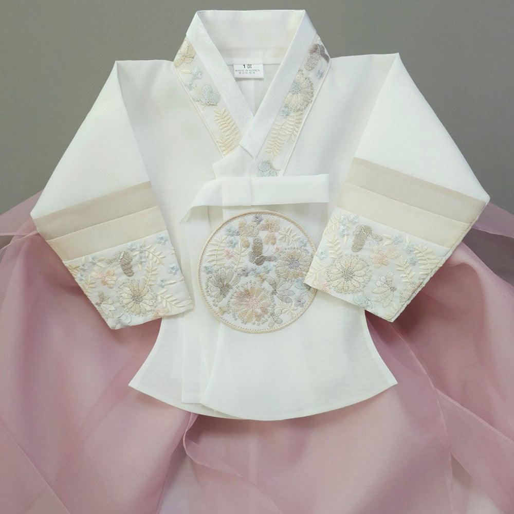 Hyunjoo Indie Pink Layered Skirt Girl Hanbok (100D-15YR) - Native Korean