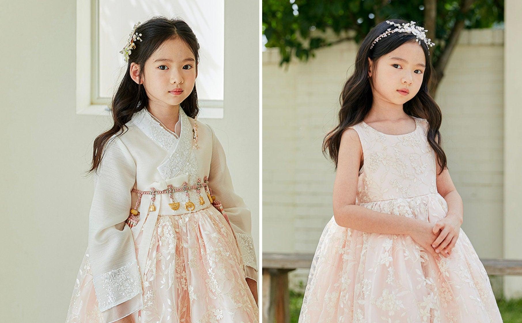 Soyoul Lace Dress Girl Hanbok (100D-8YR) - Native Korean