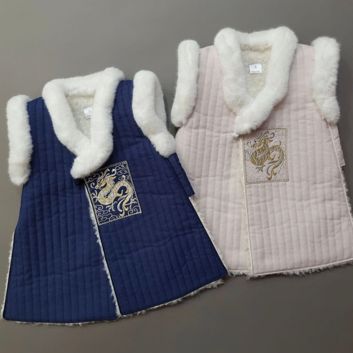 Dragon Quilted Vest W/norigae, 1~8y/o Boy, Hanbok Outer, Korean 1ST Birthday Party, Dol, Hanbok Set, Korean Costume - NativeKorean - Hanbok Outer
