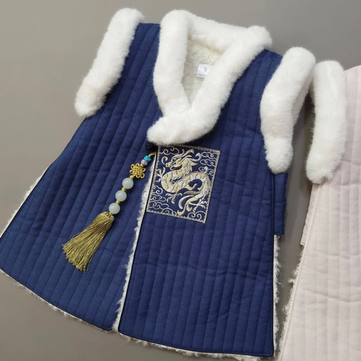 Dragon Quilted Vest W/norigae, 1~8y/o Boy, Hanbok Outer, Korean 1ST Birthday Party, Dol, Hanbok Set, Korean Costume - NativeKorean - Hanbok Outer