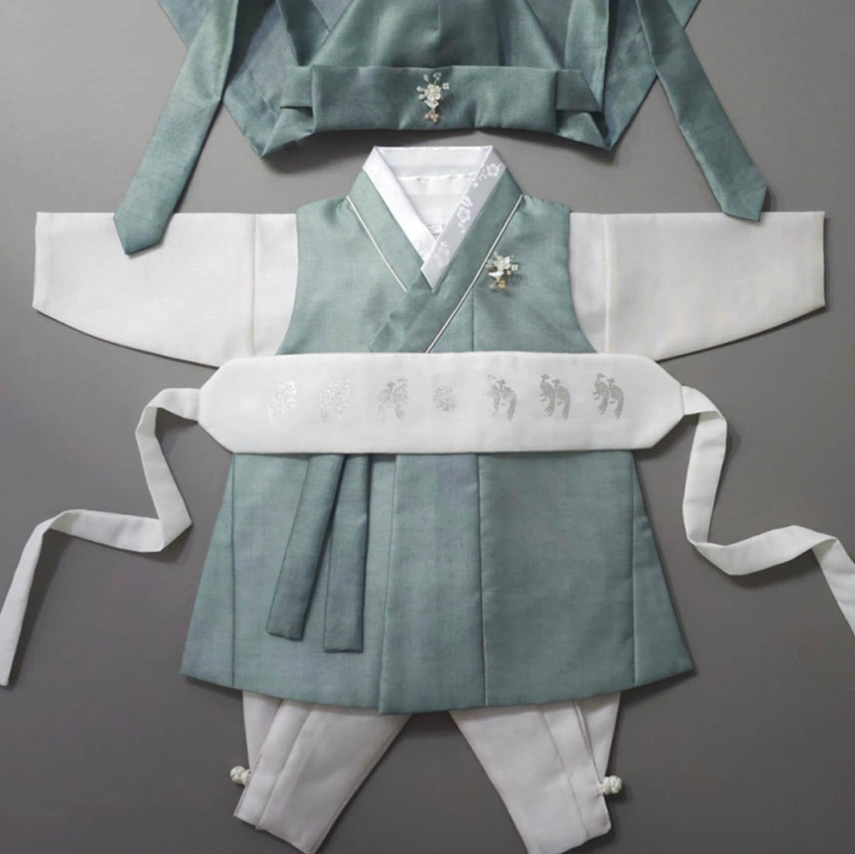 Jaehee Green Boy Hanbok (100D-10YR) - Native Korean