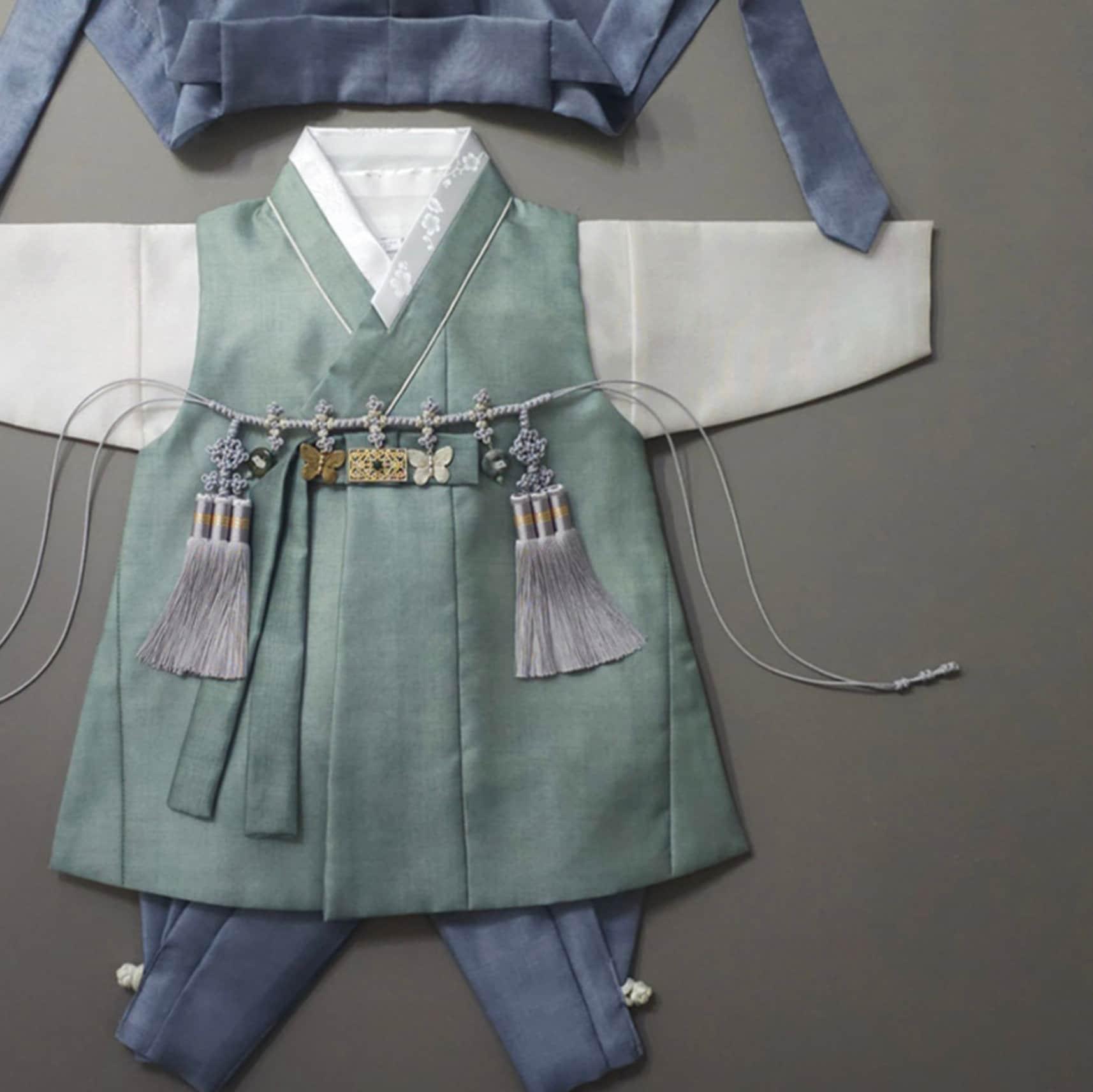 Jaehee Green Boy Hanbok (100D-10YR) - Native Korean