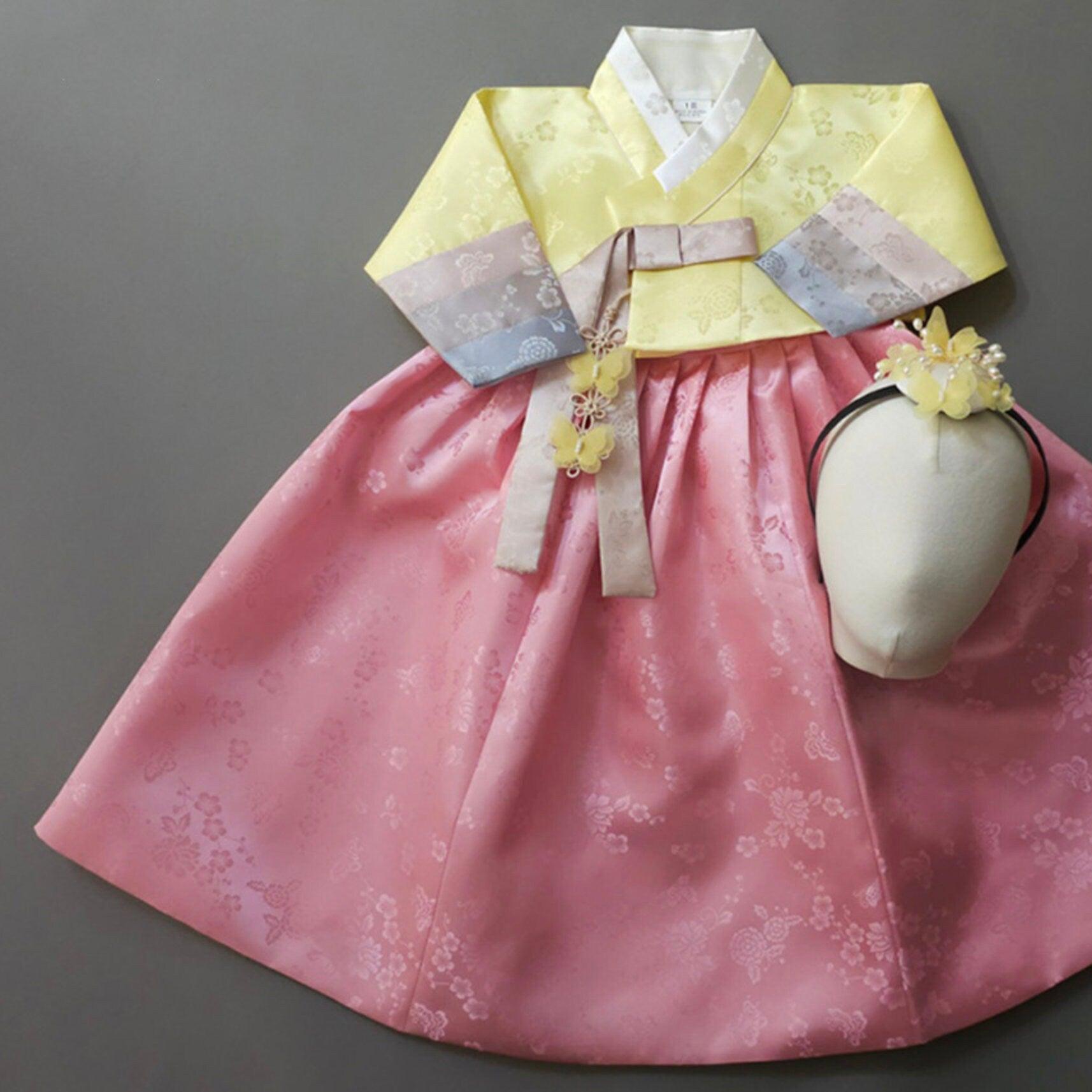 Yunjae Pink Skirt Girl Hanbok (100D-15YR) - Native Korean