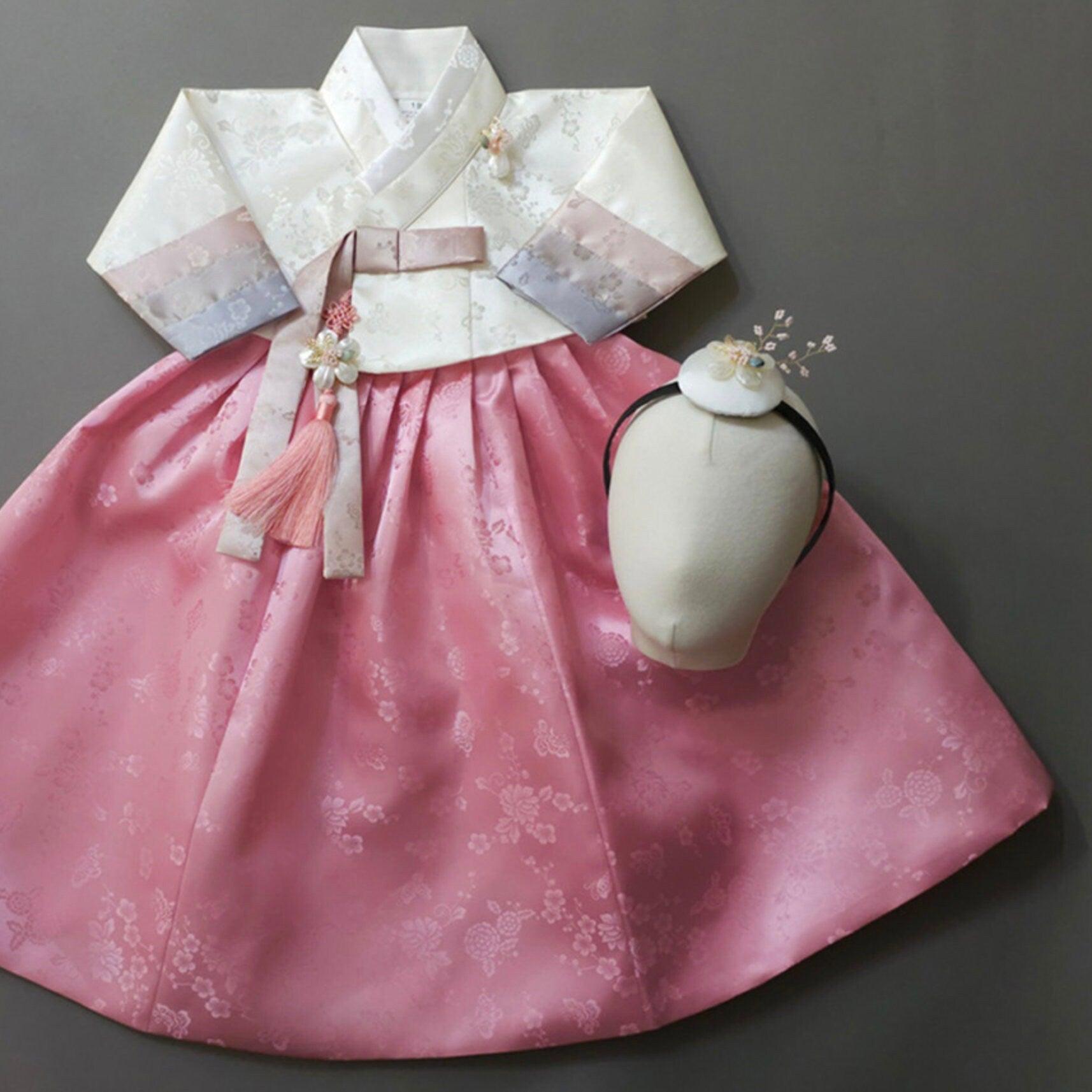 Yunjae Pink Skirt Girl Hanbok (100D-15YR) - Native Korean