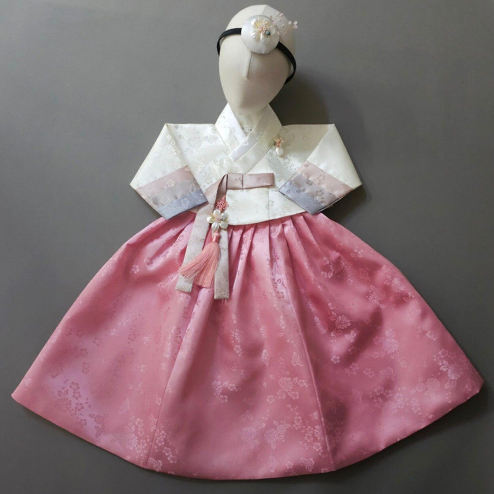 Yunjae Pink Skirt Girl Hanbok (100D-15YR) - Native Korean