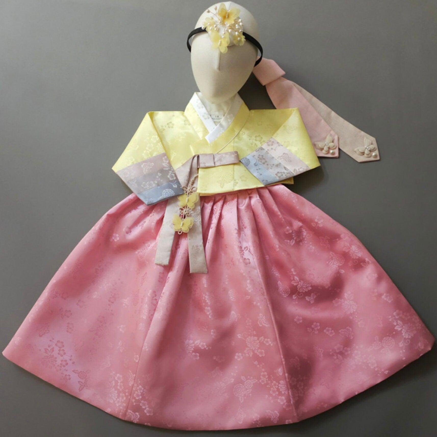 Yunjae Pink Skirt Girl Hanbok (100D-15YR) - Native Korean