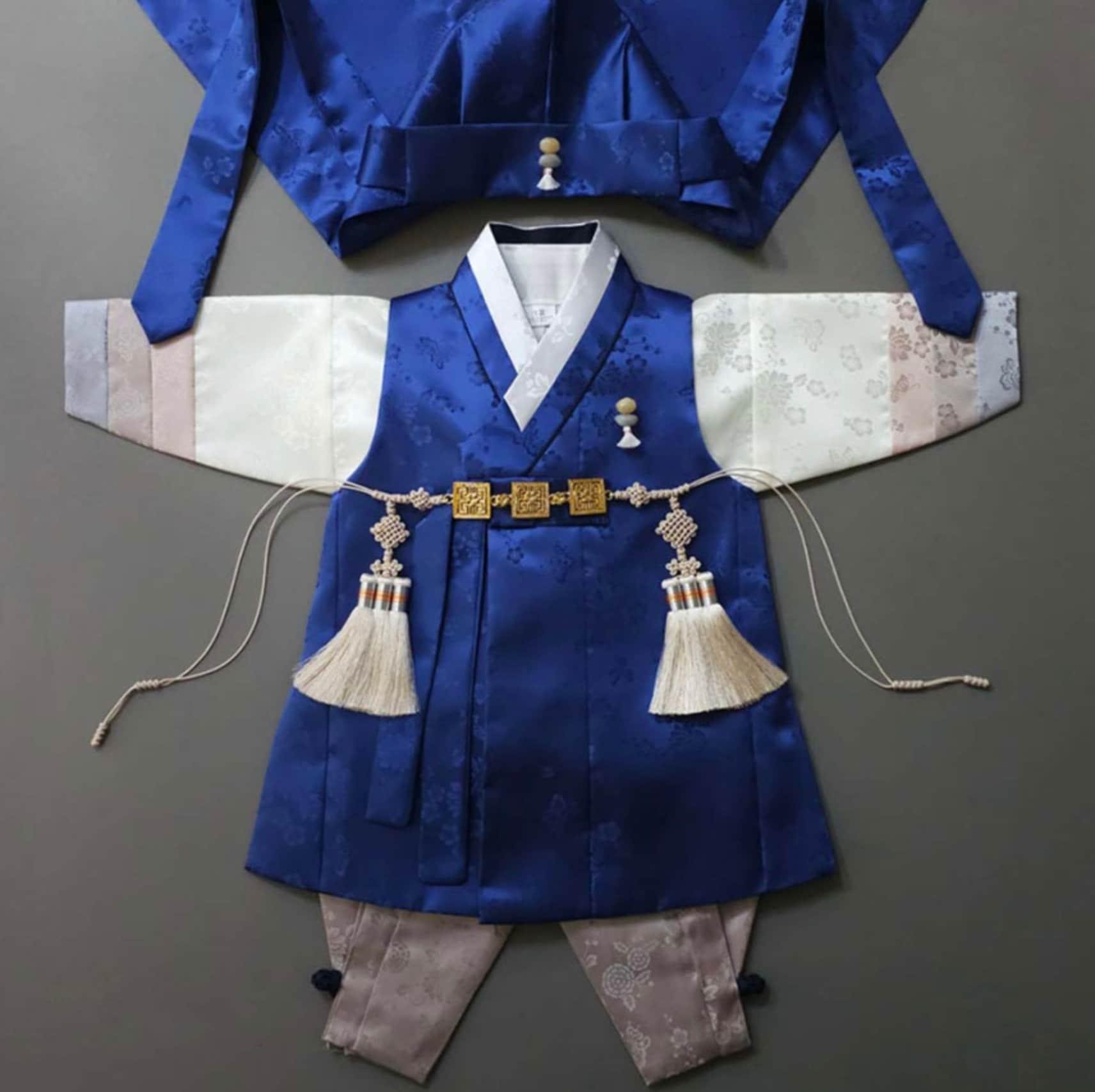 Minjae Blue Boy Hanbok (100D-10YR) - Native Korean