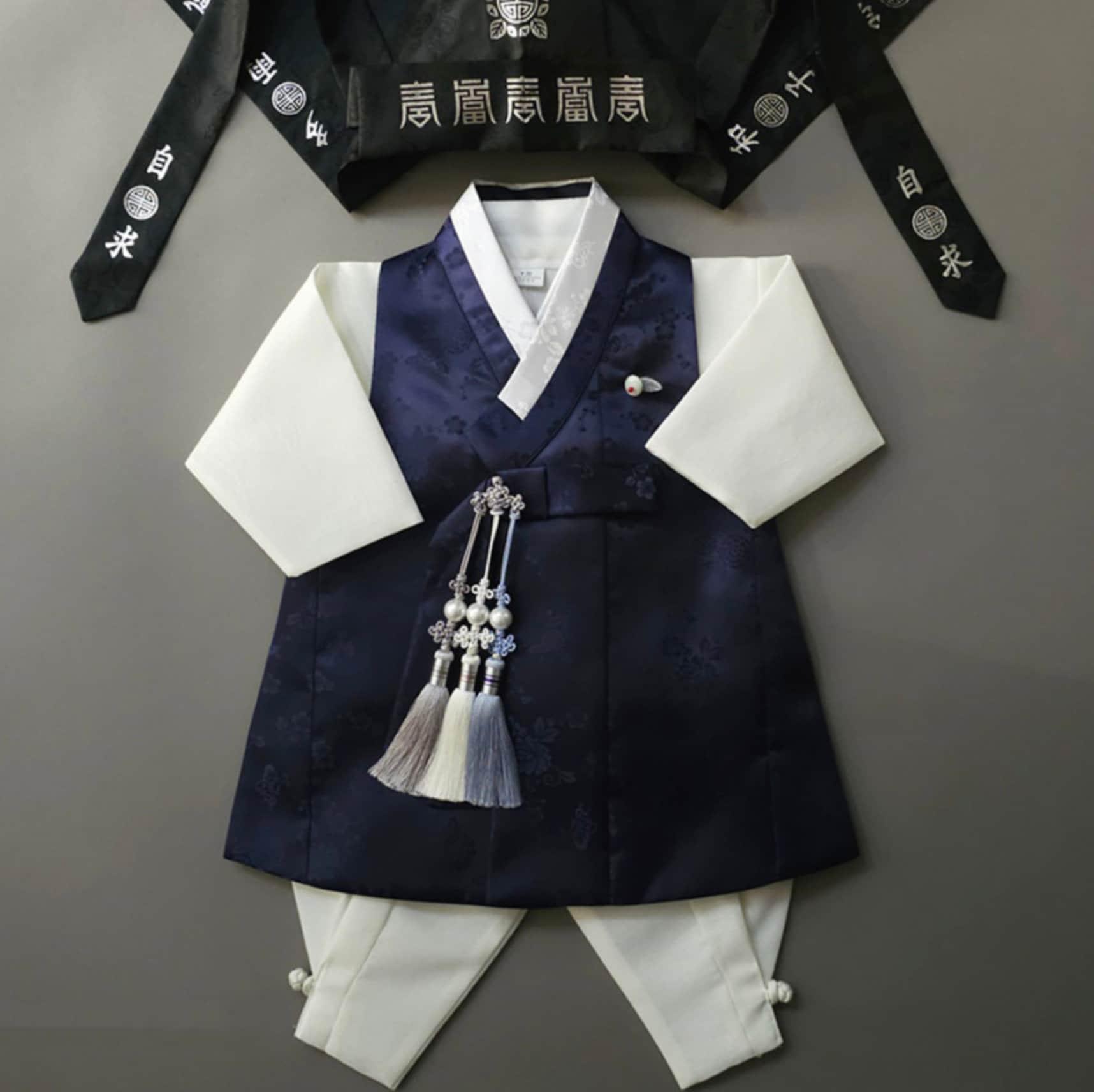 Hemin Navy Boy Hanbok (100D-10YR) - Native Korean