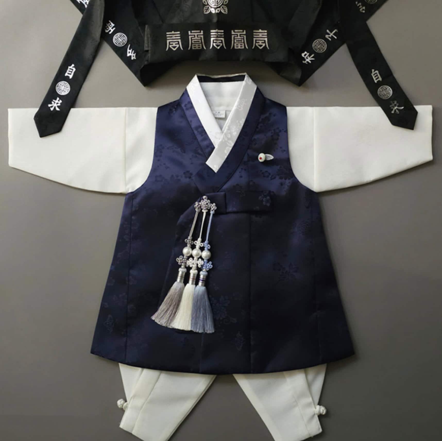 Hemin Navy Boy Hanbok (100D-10YR) - Native Korean