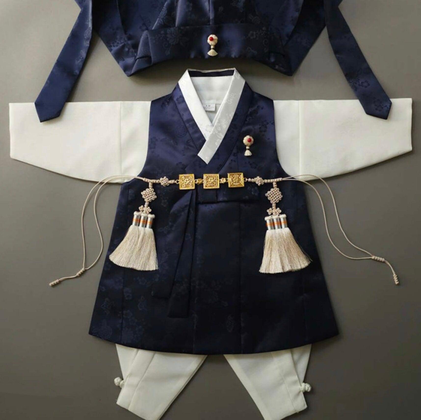 Hemin Navy Boy Hanbok (100D-10YR) - Native Korean