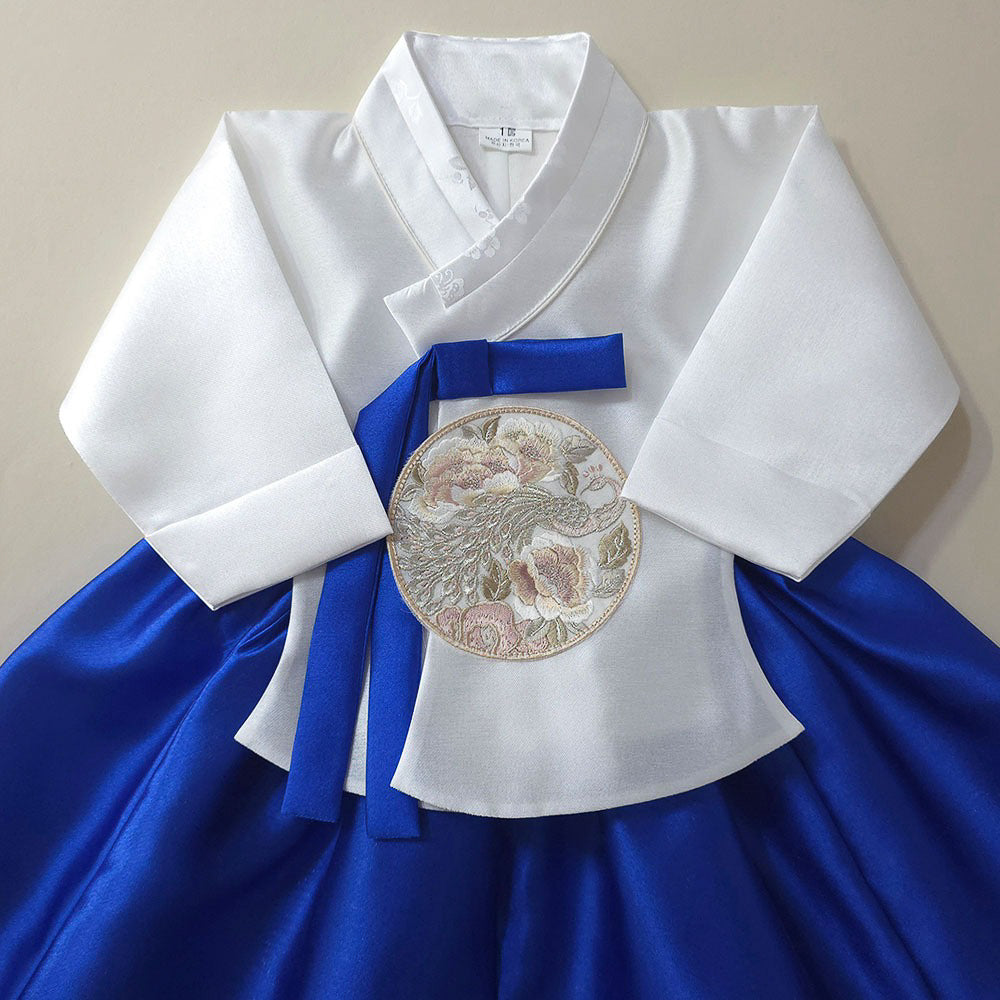 Yoonseo White Blue Girl Hanbok (100D-10YR)