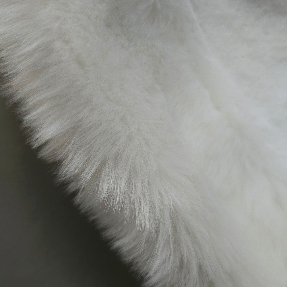 Ivory Faux Fur Hanbok Cape