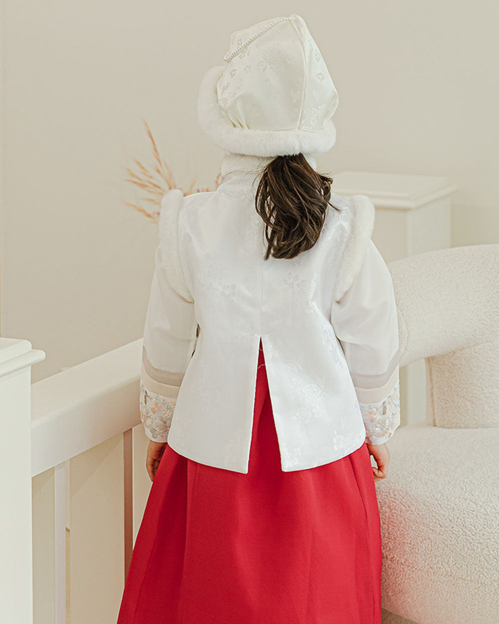 Ivory Fur Hanbok Vest