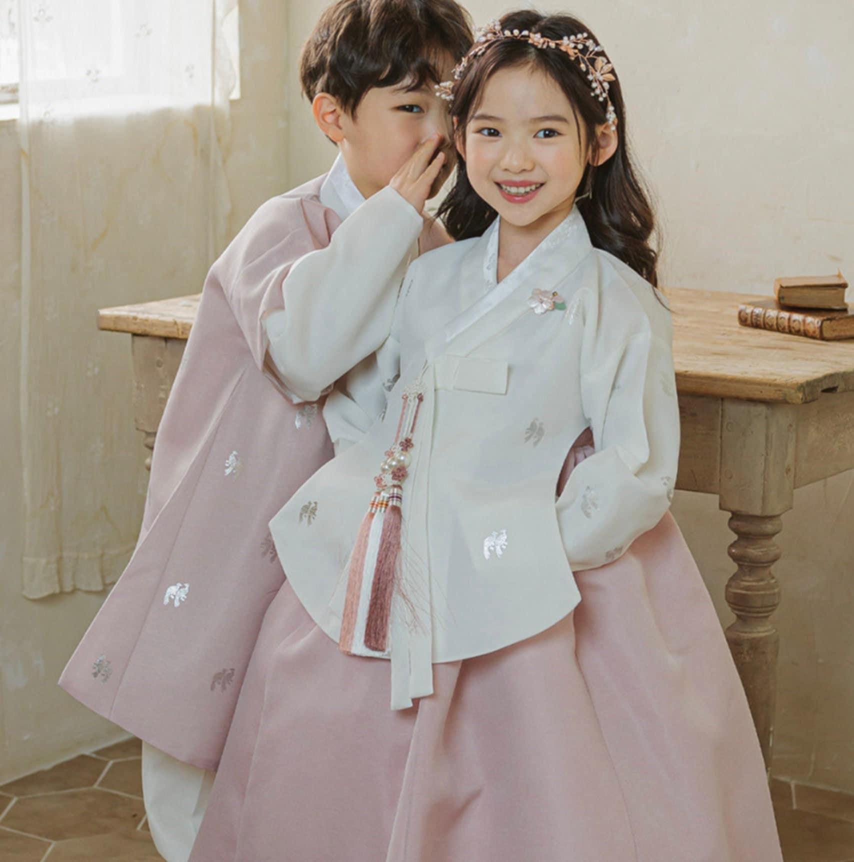 Iseo Indie Pink Girl Hanbok (100D-15YR) - Native Korean