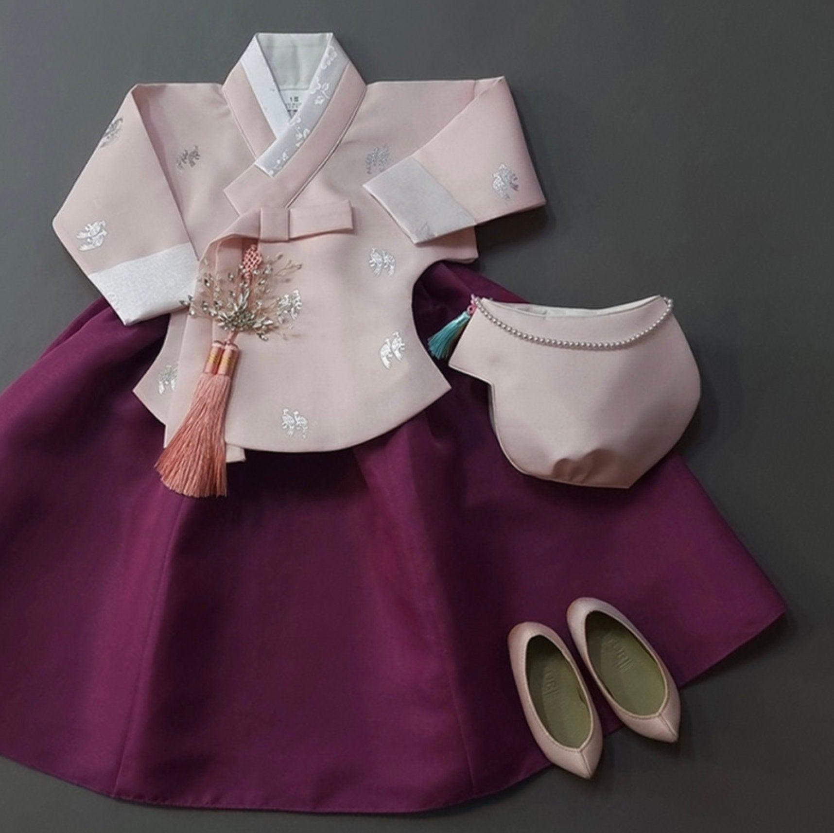 Iseo Magenta Skirt Girl Hanbok (100D-15YR) - Native Korean