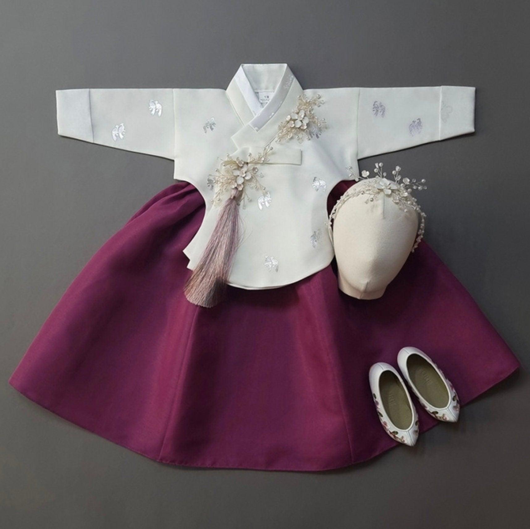 Iseo Magenta Skirt Girl Hanbok (100D-15YR) - Native Korean