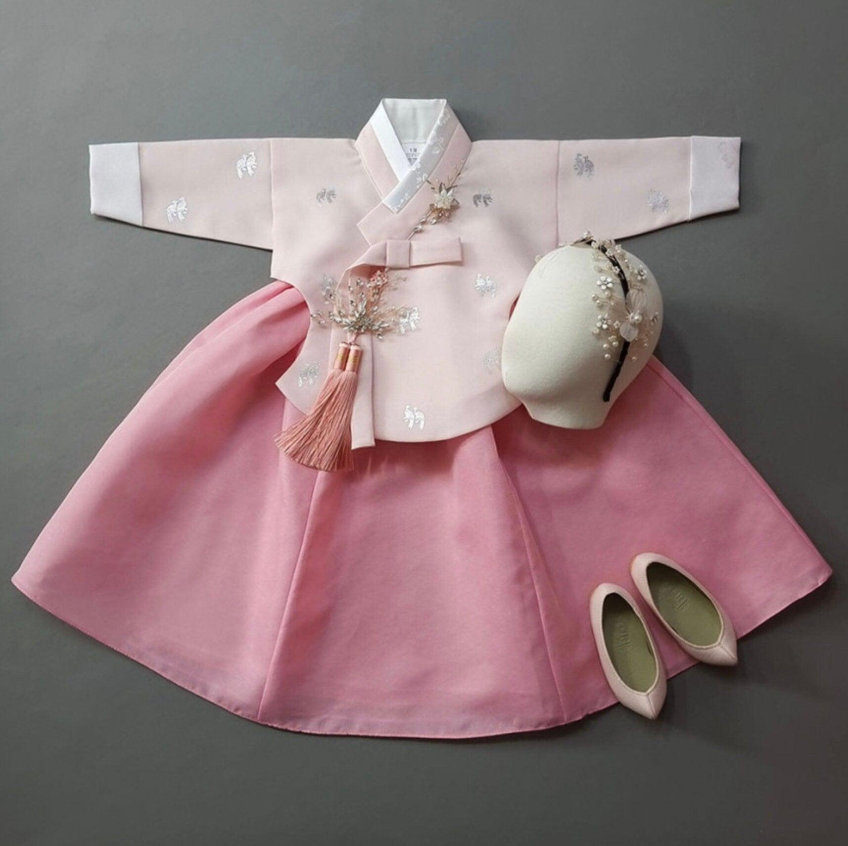 Iseo Pink Skirt Girl Hanbok (100D-15YR) - Native Korean