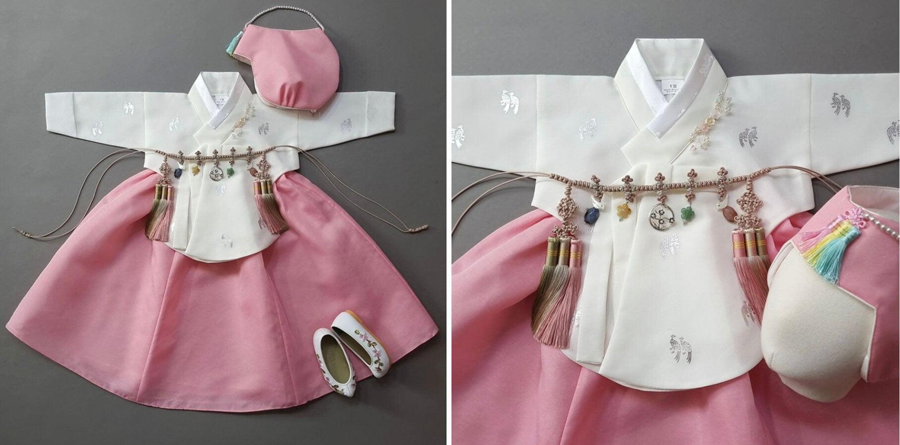 Iseo Pink Skirt Girl Hanbok (100D-15YR) - Native Korean