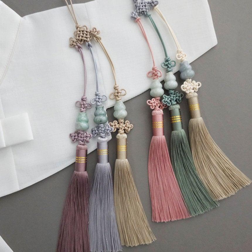 Jade Bottle Trio Tassel Norigae - Native Korean