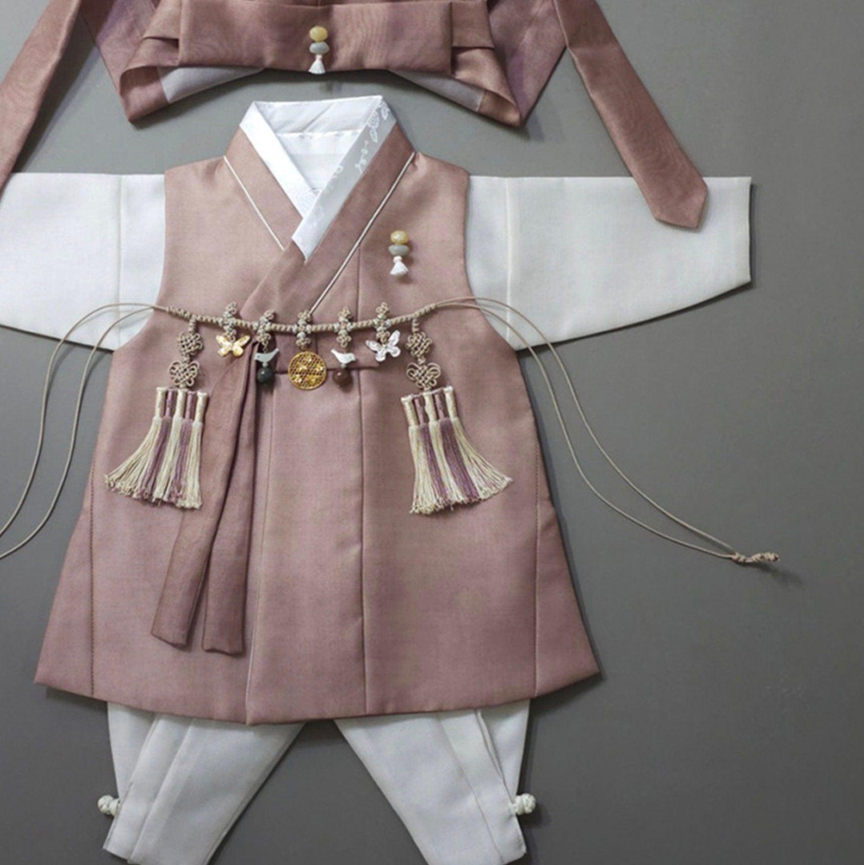 Jaehee Brown L.Beige Boy Hanbok (100D-10YR) - Native Korean