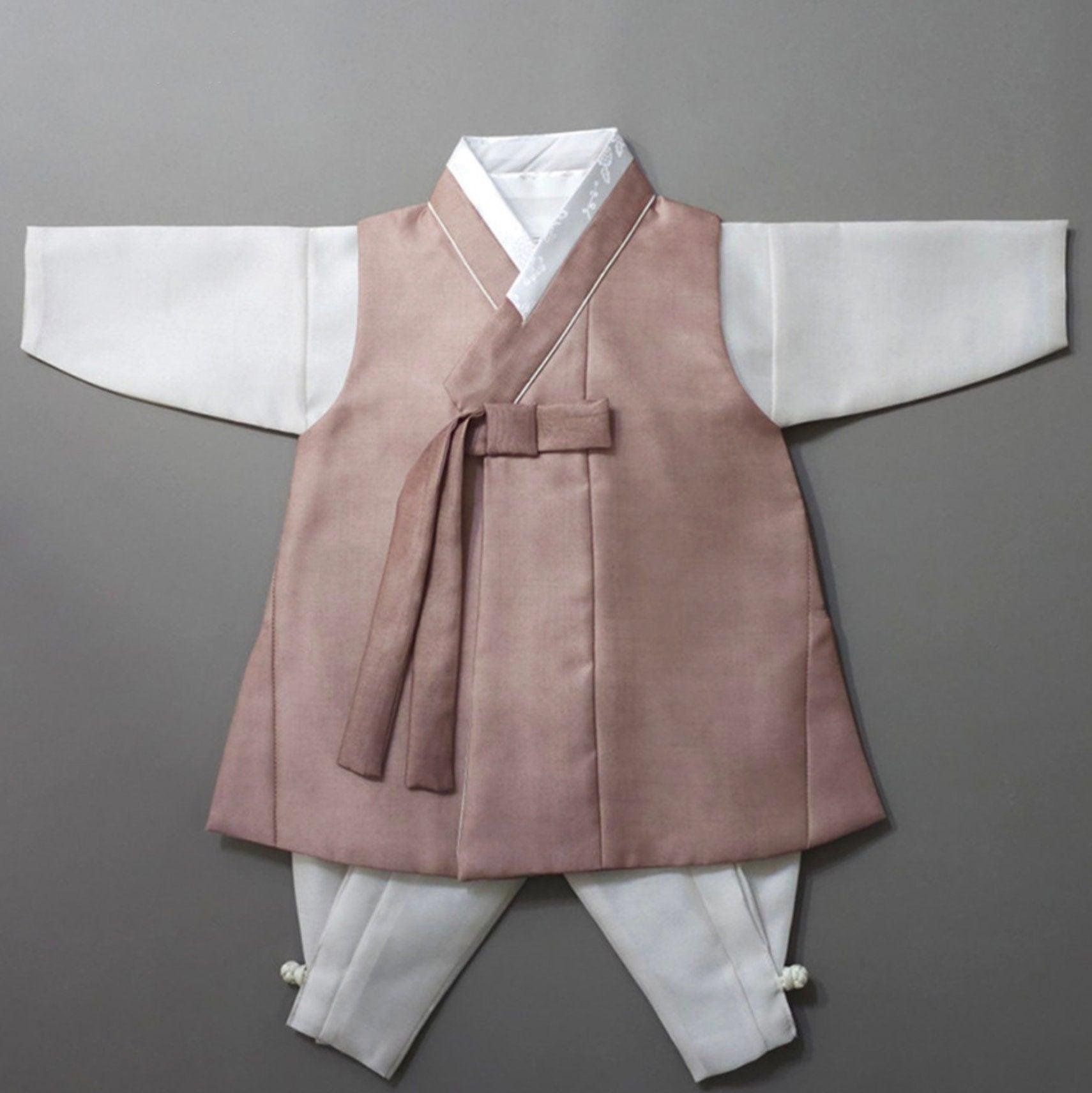 Jaehee Brown L.Beige Boy Hanbok (100D-10YR) - Native Korean