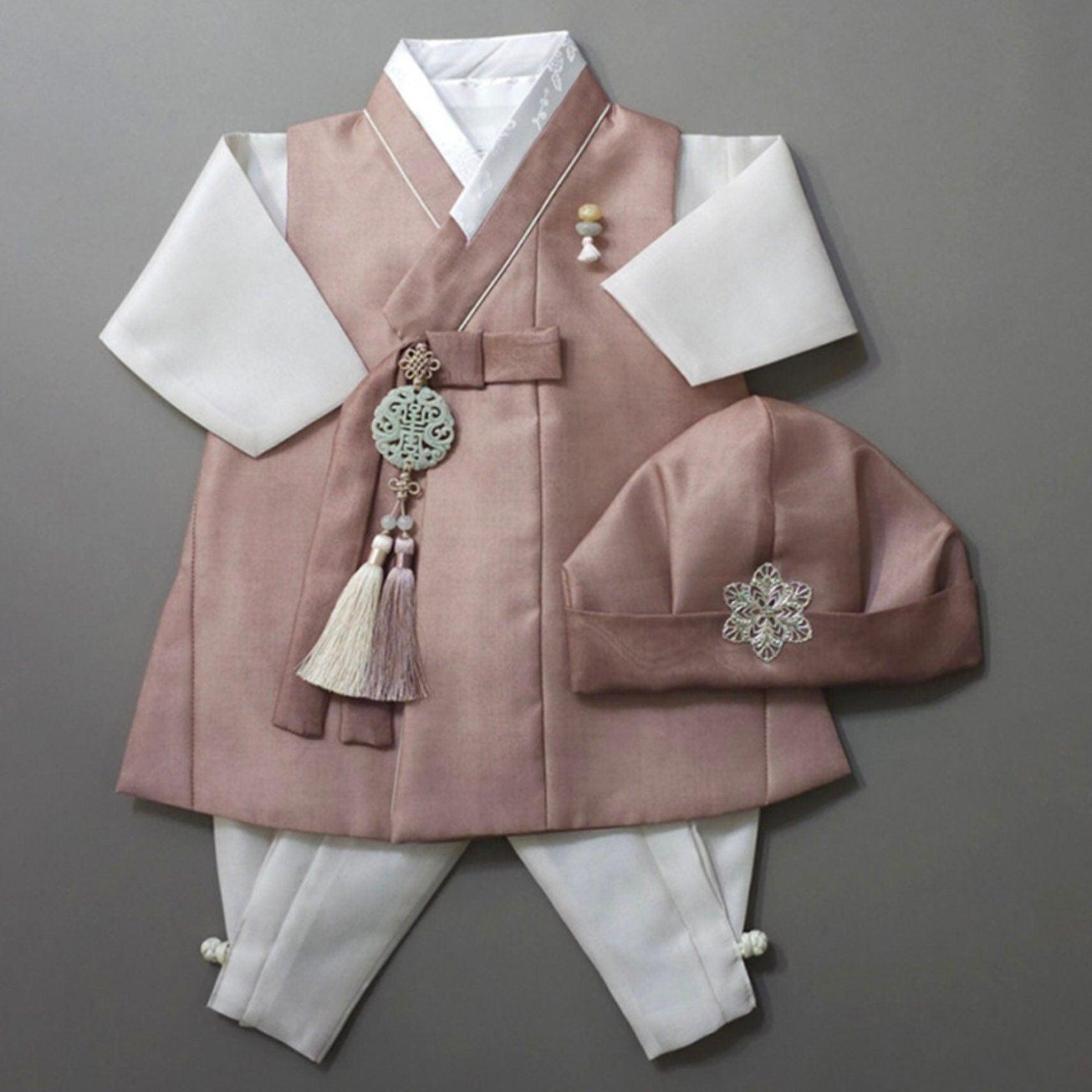 Jaehee Brown L.Beige Boy Hanbok (100D-10YR) - Native Korean