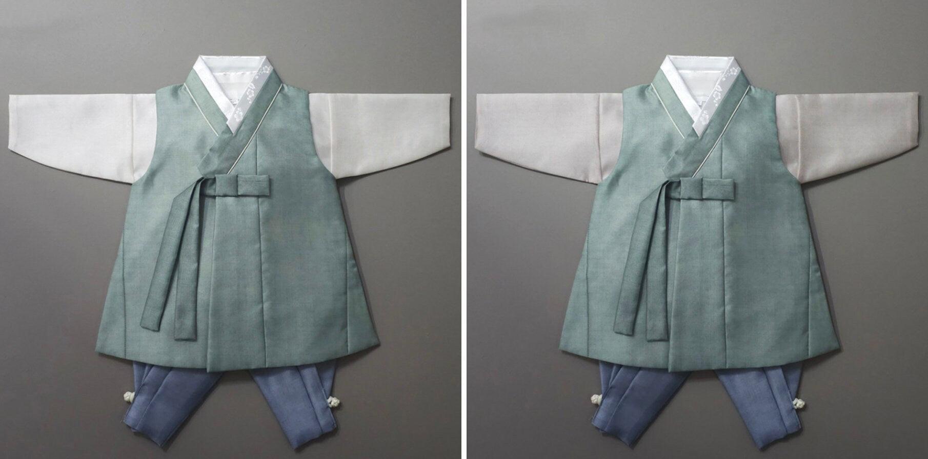 Jaehee Green Boy Hanbok (100D-10YR) - Native Korean