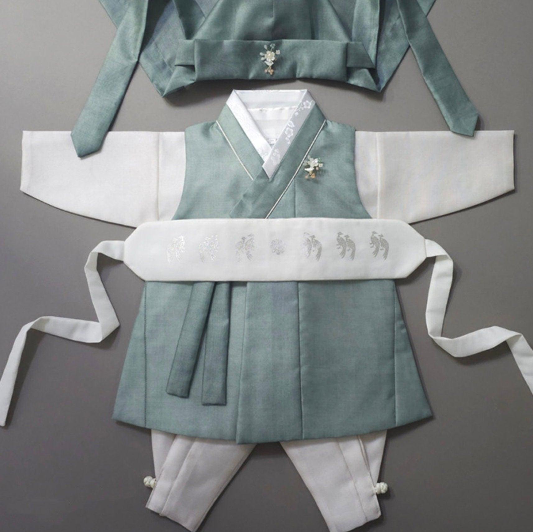 Jaehee Green Boy Hanbok (100D-10YR) - Native Korean