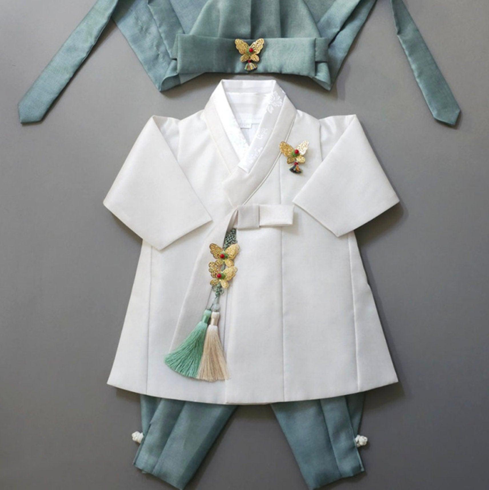 Jaehee Green Pants Boy Hanbok (100D-15YR) - Native Korean