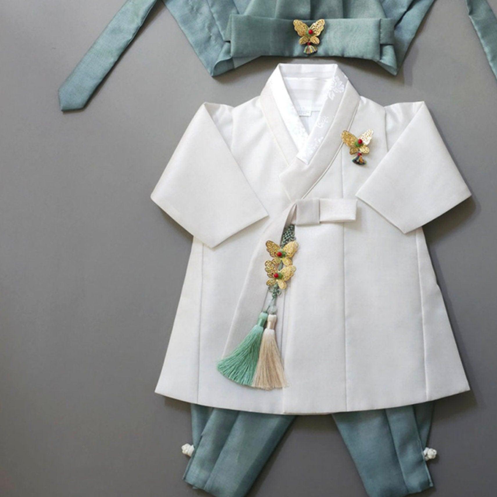 Jaehee Green Pants Boy Hanbok (100D-15YR) - Native Korean