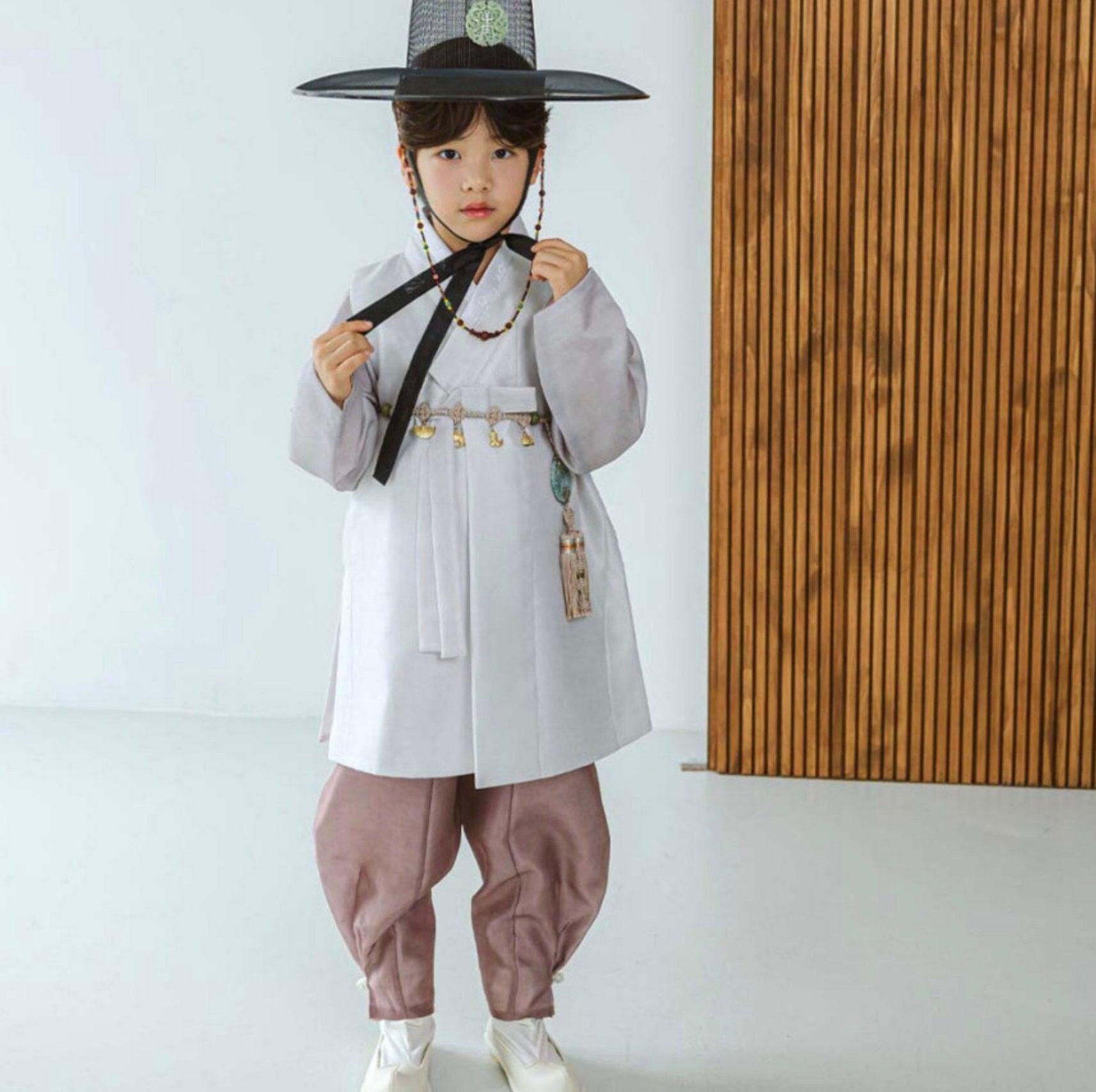 Jaehee L.Beige Brown Boy Hanbok (100D-10YR) - Native Korean