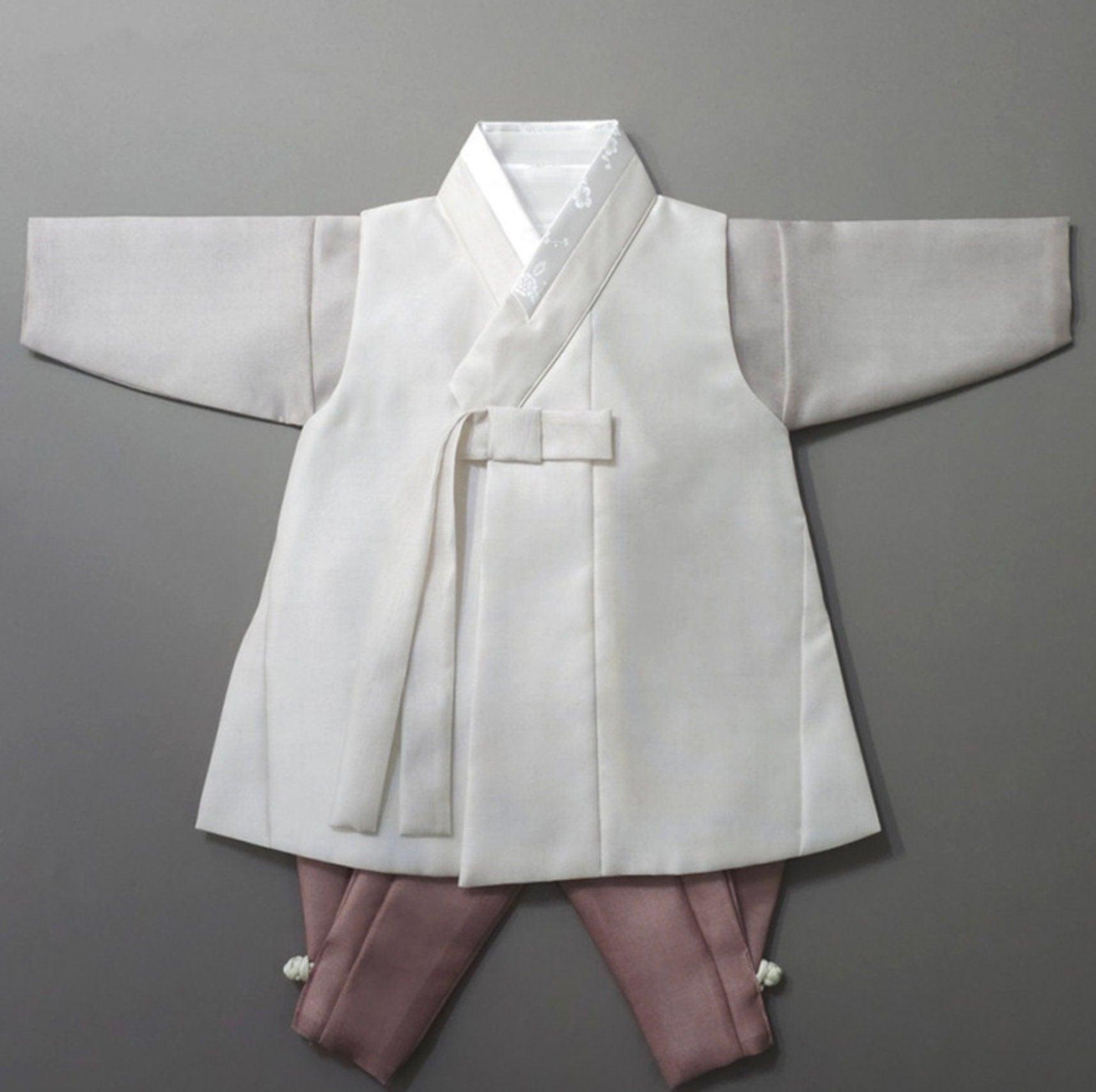 Jaehee L.Beige Brown Boy Hanbok (100D-10YR) - Native Korean