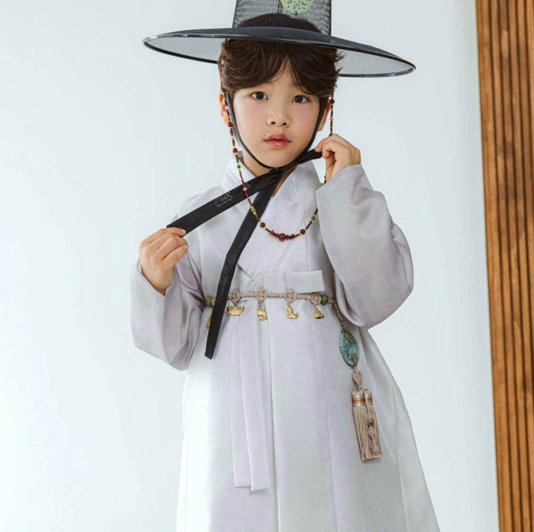 Jaehee L.Beige Brown Boy Hanbok (100D-10YR) - Native Korean