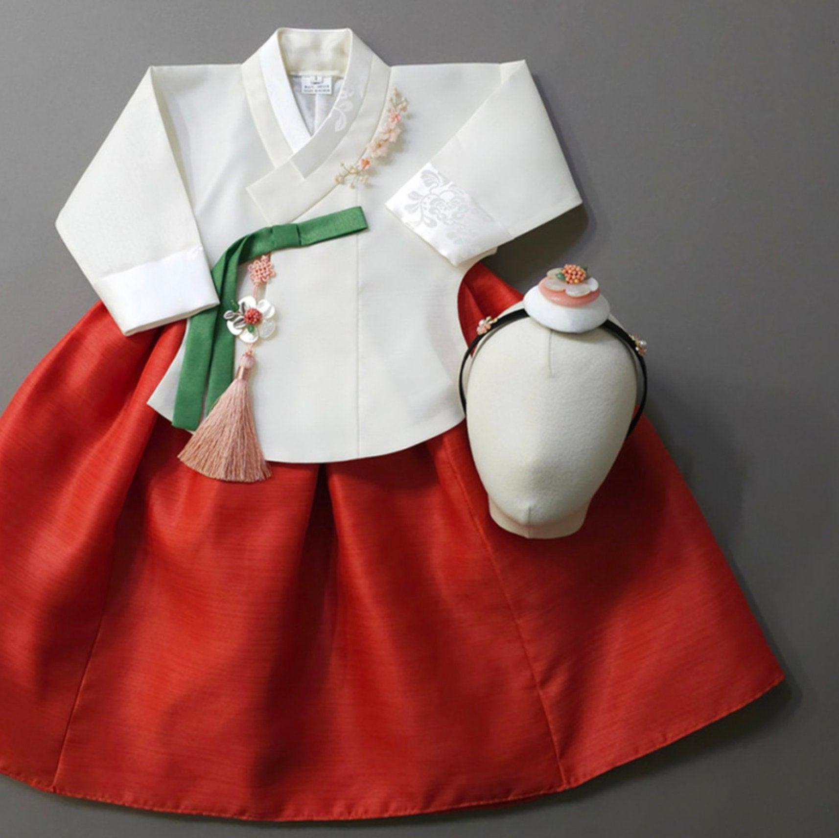 Jay Ivory Dangui Red Girl Hanbok (100D-10YR) - Native Korean