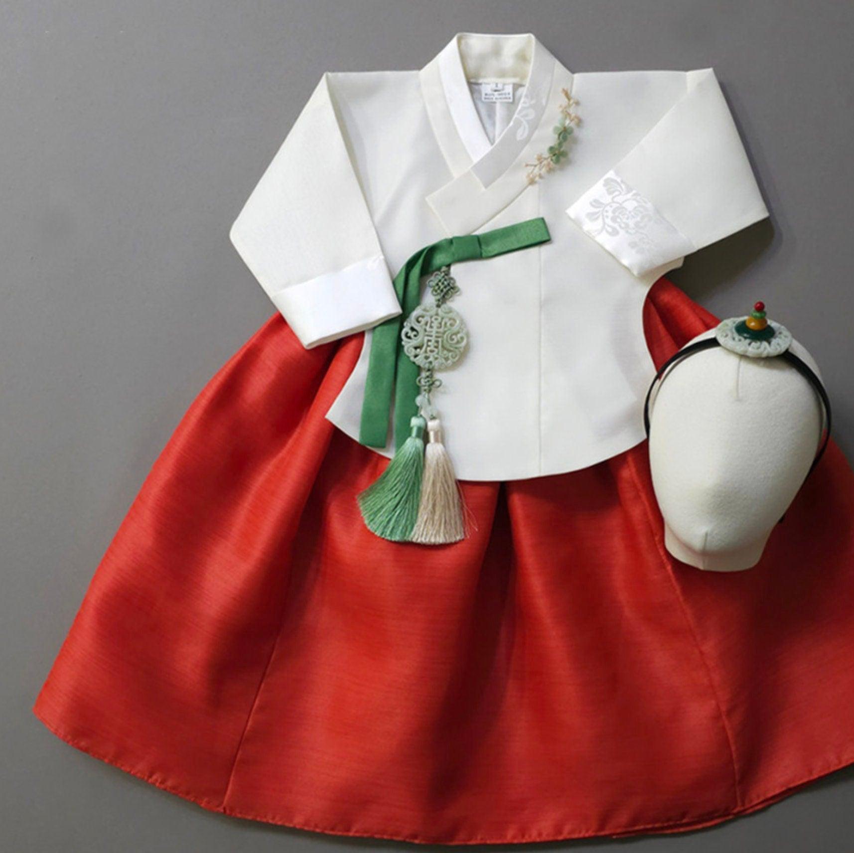 Jay Ivory Dangui Red Girl Hanbok (100D-10YR) - Native Korean